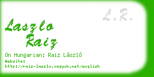 laszlo raiz business card